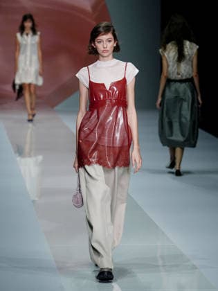 IPA88910085 - Milan, Milan Women™s Fashion Week Spring Summer 2027 - Women™s Fashion, Spring Summer 2027 - Anteprima fashion show - pictured on the runway: model  Copyright: xEmanuelexDexCarlix xEmanuelexDexCarlix IPA88910085