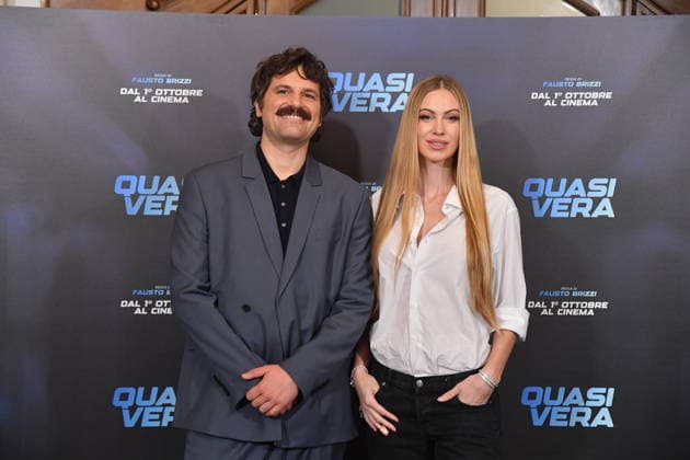 IPA88911550 - Rome, Hotel Bristol: Photocall for the film Quasi Vera ; Pictured: Frank Matano, Taylor Mega  Copyright: xVincenzoxLandix xLandi Provvisionatox IPA88911550