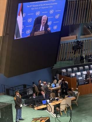 Palestinian President Abbas addresses UN General Assembly by video NEW YORK, UNITED STATES - SEPTEMBER 24: Palestinian President Mahmud Abbas addresses the 81st session of the United Nations General Assembly by video at the UN headquarters in New York, United States, on September 24, 2026. Selcuk Acar Anadolu New York United States. Editorial use only. Please get in touch for any other usage.  Copyright: x2026xAnadoluxSelcukxAcarx