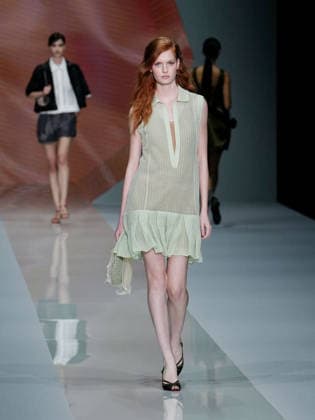 IPA88910043 - Milan, Milan Women™s Fashion Week Spring Summer 2027 - Women™s Fashion, Spring Summer 2027 - Anteprima fashion show - pictured on the runway: model  Copyright: xEmanuelexDexCarlix xEmanuelexDexCarlix IPA88910043