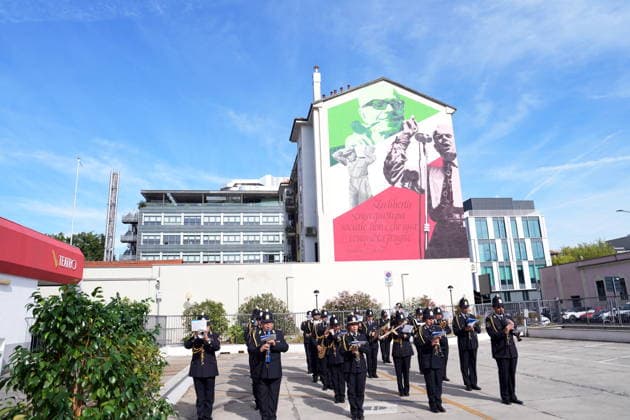 IPA88919465 - Milan, September 24, 2026: Unveiling of the mural dedicated to Sandro Pertini on Via Oglio  Copyright: xDuilioxPiaggesix xDuilioxPiaggesix IPA88919465