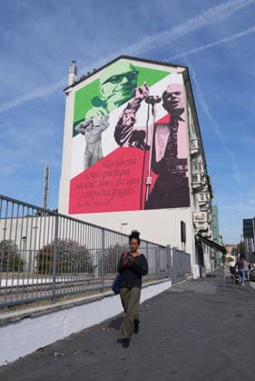 IPA88919476 - Milan, September 24, 2026: Unveiling of the mural dedicated to Sandro Pertini on Via Oglio  Copyright: xDuilioxPiaggesix xDuilioxPiaggesix IPA88919476