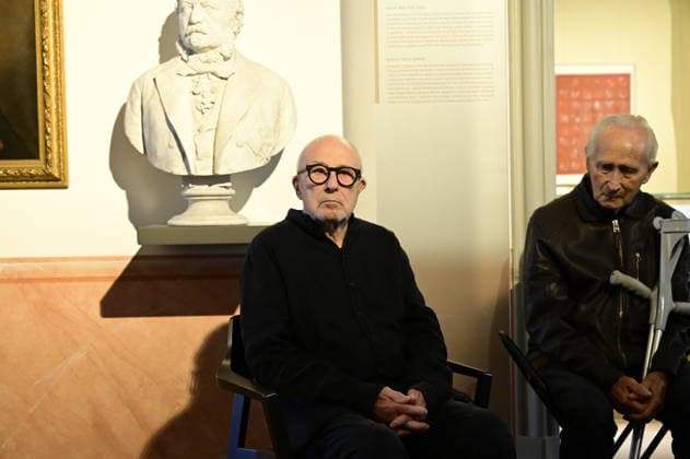 Hans-Peter Menge bei der Vernissage seiner Kunstausstellung: Zeichnungen und Druckgrafik im Graphischen Kabinett der Görlitzer Sammlungen im Barockhaus (Kulturhistorisches Museum). Görlitz, 24.09.2026 Copyright: xMatthiasxWehnertx