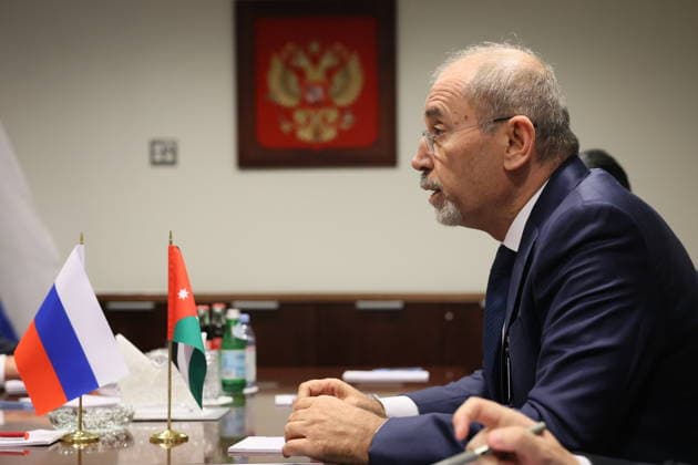 USA, NEW YORK CITY - SEPTEMBER 24, 2026: Jordan s Minister of Foreign Affairs and Expatriates Ayman Safadi is seen during a meeting with Russia’s Minister of Foreign Affairs Lavrov at the UN Headquarters on the sidelines of the 81st session of the UN General Assembly. Alexander Shcherbak TASS  98249027