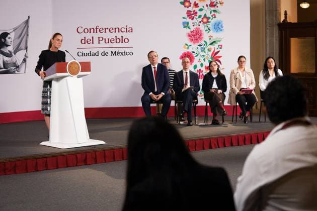 September 24, 2026: TO-45222- Ciudad de M& xe9;xico. 2026-09 -24. Claudia Sheinbaum Pardo, President of Mexico, during the daily morning press conference in the Treasury Room of the National Palace in Mexico City. Among the relevant topics discussed were Stray Kids, BTS, meeting with Lee Jae-myung and progress in simplifying procedures. Alejandro God& xcd;nez Clasos.com.mx - ZUMAcs4_ 20260924_faa_cs4_038 Copyright: xAlejandroxGod& Xed;Nezx