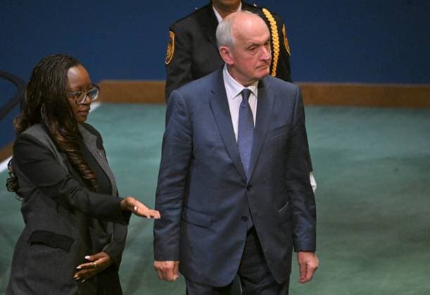 US UN General Assembly 9250462 24.09.2026 Hungarian President Andras Baka arrives to address the 81st United Nations General Assembly (UNGA) at the U.N. headquarters in New York City, the United States. Sergey Guneev Sputnik New York USA  Copyright: xSergeyxGuneevx