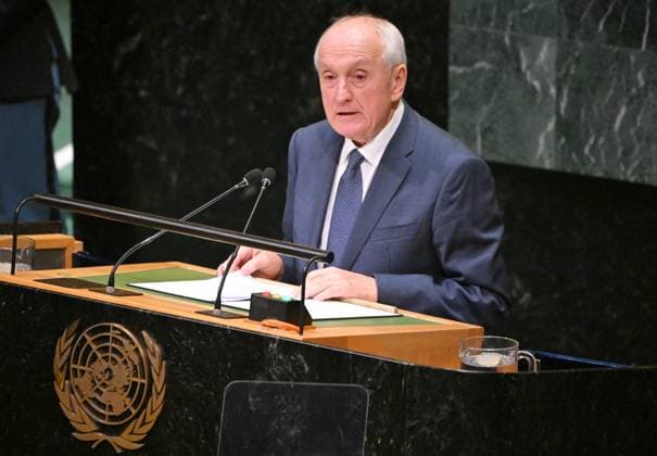 US UN General Assembly 9250465 24.09.2026 Hungarian President Andras Baka addresses the 81st United Nations General Assembly (UNGA) at the U.N. headquarters in New York City, the United States. Sergey Guneev Sputnik New York USA  Copyright: xSergeyxGuneevx