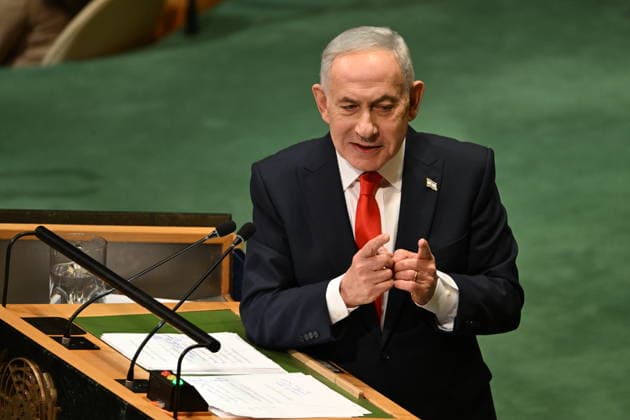 September 24, 2026, New York, New York, USA: Prime Minister Benjamin Netanyhu of Israel speaks during day 3 of the opening of the 81st Session of the United Nations General Assembly at UN Headquarters in New York, New York, USA on Thursday, 24 September, 2026 New York USA  - ZUMAs152 20260924_faa_s152_259 Copyright: xKylexMazza CNPx