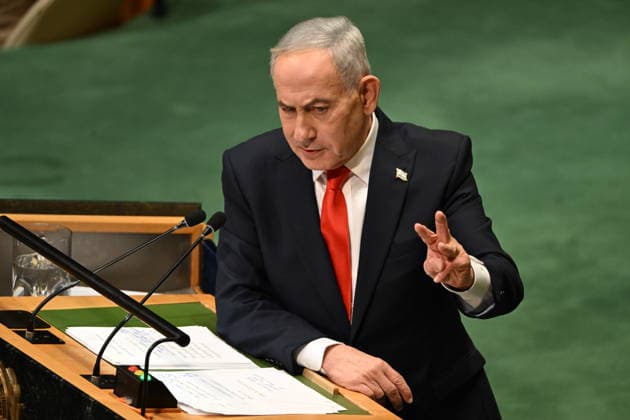 September 24, 2026, New York, New York, USA: Prime Minister Benjamin Netanyhu of Israel speaks during day 3 of the opening of the 81st Session of the United Nations General Assembly at UN Headquarters in New York, New York, USA on Thursday, 24 September, 2026 New York USA  - ZUMAs152 20260924_faa_s152_258 Copyright: xKylexMazza CNPx