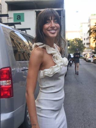 IPA88927222 - Milan, Milan Women s Fashion Week: Spring Summer 2026 2027 - Women s Fashion, Spring Summer 2026–2027, Alberta Ferretti fashion show - Pictured: Guest  Copyright: xLucaxPontix xLucaPonti IpaAgencyx IPA88927222