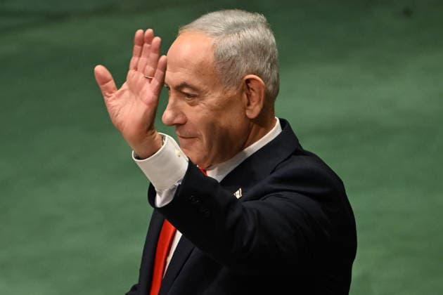 September 24, 2026, New York, New York, USA: Prime Minister Benjamin Netanyhu of Israel speaks during day 3 of the opening of the 81st Session of the United Nations General Assembly at UN Headquarters in New York, New York, USA on Thursday, 24 September, 2026 New York USA  - ZUMAs152 20260924_faa_s152_237 Copyright: xKylexMazza CNPx
