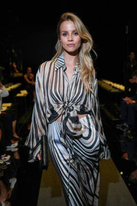 IPA88927385 - Milan, Milan Women™s Fashion Week Spring Summer 2027 - Women™s Fashion, Spring Summer 2027 - Cavalli fashion show - front row Pictured: Simona Jakstaite  Copyright: xRiccardoxGIordanox xRiccardoxGiordano IPAx IPA88927385