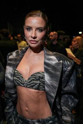 IPA88927584 - Milan, Milan Women™s Fashion Week Spring Summer 2027 - Women™s Fashion, Spring Summer 2027 - Cavalli fashion show - front row Pictured: Veronica Ferraro  Copyright: xRiccardoxGIordanox xRiccardoxGiordano IPAx IPA88927584