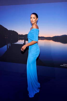 Moderatorin Rebecca Mir bei der Vorstellung des neuen Duft L Heure Bleue von Guerlain im Lofthouse. Düsseldorf, 24.09.2026 NRW Deutschland Copyright: xChristophxHardtx
