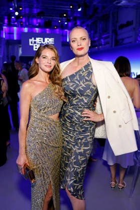 Sängerin Yvonne Catterfeld und Model Franziska Knuppe bei der Vorstellung des neuen Duft L Heure Bleue von Guerlain im Lofthouse. Düsseldorf, 24.09.2026 NRW Deutschland Copyright: xChristophxHardtx