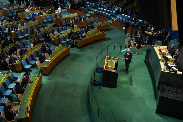 81st United Nations General Assembly NEW YORK, UNITED STATES - SEPTEMBER 24: Israeli Prime Minister Benjamin Netanyahu speaks during the 81st United Nations General Assembly (UNGA) at the UN Headquarters in New York, United States, on September 24, 2026. Mehmet Eser Anadolu New York United States. Editorial use only. Please get in touch for any other usage.  Copyright: x2026xAnadoluxMehmetxEserx