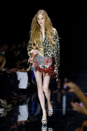 MFW Spring Summer 2027 Roberto Cavalli Runway MP MILAN, ITALY - SEPTEMBER 24: a model walks the catwalk of Roberto Cavalli fashion show catwalk during the Milan Fashion Week - Womenswear Spring Summer 2027 on September 24, 2026 in Milan, Italy. Photo by Marco Piovanotto Abacapress.com Milan Italy  Copyright: xPiovanottoxMarco ABACAx