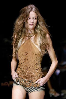 MFW Spring Summer 2027 Roberto Cavalli Runway MP MILAN, ITALY - SEPTEMBER 24: a model walks the catwalk of Roberto Cavalli fashion show catwalk during the Milan Fashion Week - Womenswear Spring Summer 2027 on September 24, 2026 in Milan, Italy. Photo by Marco Piovanotto Abacapress.com Milan Italy  Copyright: xPiovanottoxMarco ABACAx