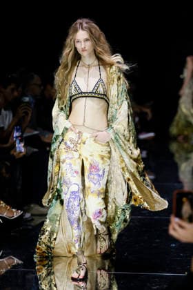 MFW Spring Summer 2027 Roberto Cavalli Runway MP MILAN, ITALY - SEPTEMBER 24: a model walks the catwalk of Roberto Cavalli fashion show catwalk during the Milan Fashion Week - Womenswear Spring Summer 2027 on September 24, 2026 in Milan, Italy. Photo by Marco Piovanotto Abacapress.com Milan Italy  Copyright: xPiovanottoxMarco ABACAx