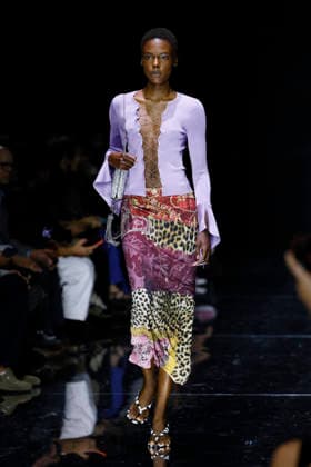 MFW Spring Summer 2027 Roberto Cavalli Runway MP MILAN, ITALY - SEPTEMBER 24: a model walks the catwalk of Roberto Cavalli fashion show catwalk during the Milan Fashion Week - Womenswear Spring Summer 2027 on September 24, 2026 in Milan, Italy. Photo by Marco Piovanotto Abacapress.com Milan Italy  Copyright: xPiovanottoxMarco ABACAx