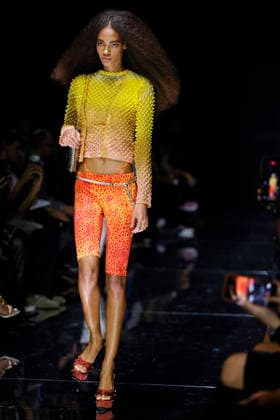 MFW Spring Summer 2027 Roberto Cavalli Runway MP MILAN, ITALY - SEPTEMBER 24: a model walks the catwalk of Roberto Cavalli fashion show catwalk during the Milan Fashion Week - Womenswear Spring Summer 2027 on September 24, 2026 in Milan, Italy. Photo by Marco Piovanotto Abacapress.com Milan Italy  Copyright: xPiovanottoxMarco ABACAx