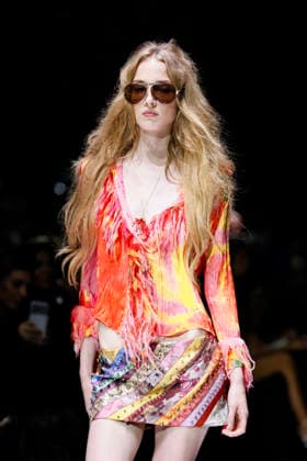 MFW Spring Summer 2027 Roberto Cavalli Runway MP MILAN, ITALY - SEPTEMBER 24: a model walks the catwalk of Roberto Cavalli fashion show catwalk during the Milan Fashion Week - Womenswear Spring Summer 2027 on September 24, 2026 in Milan, Italy. Photo by Marco Piovanotto Abacapress.com Milan Italy  Copyright: xPiovanottoxMarco ABACAx