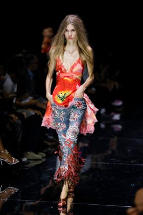 MFW Spring Summer 2027 Roberto Cavalli Runway MP MILAN, ITALY - SEPTEMBER 24: a model walks the catwalk of Roberto Cavalli fashion show catwalk during the Milan Fashion Week - Womenswear Spring Summer 2027 on September 24, 2026 in Milan, Italy. Photo by Marco Piovanotto Abacapress.com Milan Italy  Copyright: xPiovanottoxMarco ABACAx
