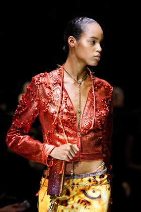 MFW Spring Summer 2027 Roberto Cavalli Runway MP MILAN, ITALY - SEPTEMBER 24: a model walks the catwalk of Roberto Cavalli fashion show catwalk during the Milan Fashion Week - Womenswear Spring Summer 2027 on September 24, 2026 in Milan, Italy. Photo by Marco Piovanotto Abacapress.com Milan Italy  Copyright: xPiovanottoxMarco ABACAx