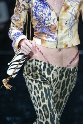 IPA88928762 - Milan, Milan Women™s Fashion Week Spring Summer 2027 - Women™s Fashion, Spring Summer 2027 - Cavalli fashion show - runway in the photo: detail of a handbag  Copyright: xRiccardoxGIordanox xRiccardoxGiordano IPAx IPA88928762