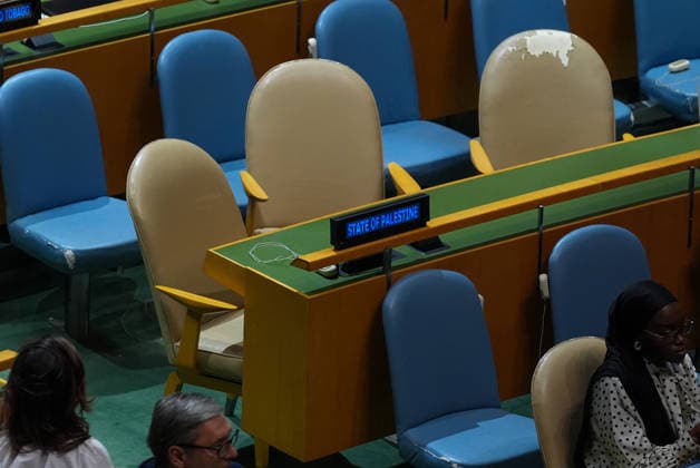 Delegates leave UN General Assembly as Netanyahu arrives to speak NEW YORK, UNITED STATES - SEPTEMBER 24: Delegates from several countries leave the room as Israeli Prime Minister Benjamin Netanyahu speaks during the 81st session of the United Nations General Assembly at UN headquarters in New York, United States, on September 24, 2026. Mehmet Eser Anadolu New York United States. Editorial use only. Please get in touch for any other usage.  Copyright: x2026xAnadoluxMehmetxEserx