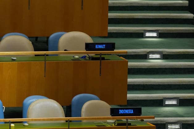 Delegates leave UN General Assembly as Netanyahu arrives to speak NEW YORK, UNITED STATES - SEPTEMBER 24: Delegates from several countries leave the room as Israeli Prime Minister Benjamin Netanyahu speaks during the 81st session of the United Nations General Assembly at UN headquarters in New York, United States, on September 24, 2026. Mehmet Eser Anadolu New York United States. Editorial use only. Please get in touch for any other usage.  Copyright: x2026xAnadoluxMehmetxEserx