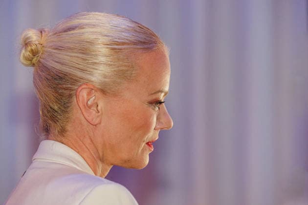 24.09.2026. Düsseldorf. Franziska Knuppe auf dem Blue Carpet zum Launch des neuen Guerlain L™Heure Bleue Eau de Parfum im Düsseldorfer Lofthouse. Düsseldorf Lofthouse, Reisholzer Werftstraße Nordrhein-Westfalen Deutschland