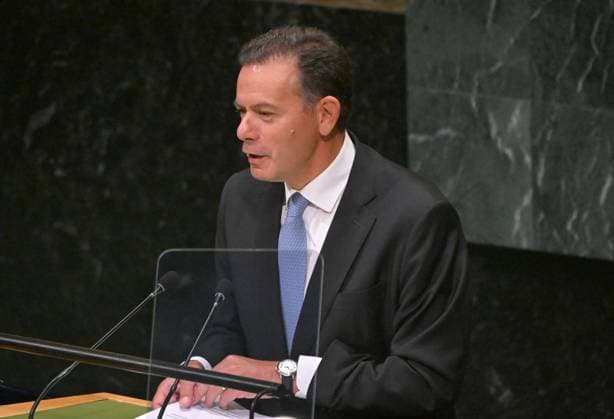 US UN General Assembly 9250726 24.09.2026 Portuguese Prime Minister Luis Montenegro addresses the 81st United Nations General Assembly (UNGA) at the U.N. headquarters in New York City, the United States. Sergey Guneev Sputnik New York USA  Copyright: xSergeyxGuneevx
