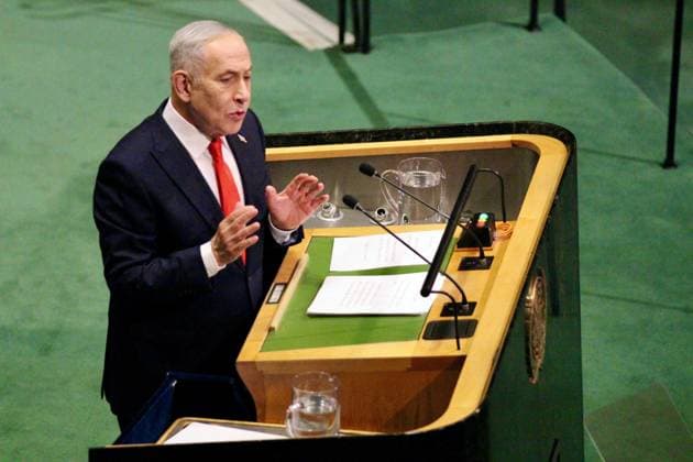 September 24, 2026, New York City, United States of America: NEW YORK, UNITED STATES, SEPTEMBER 24, 2026: Delegates leave the United Nations General Assembly hall as Israeli Prime Minister Benjamin Netanyahu takes the podium to address the 81st session of the UN General Assembly at UN Headquarters in New York. Dozens of delegates walked out as Netanyahu began his speech, while others in the chamber booed and supporters applauded, prompting repeated calls for order from the presiding officer. Netanyahu criticized those who left the hall before continuing his address. New York City United States of America  - ZUMAq101 20260924_zna_q101_178 Copyright: xCatherinexMansox
