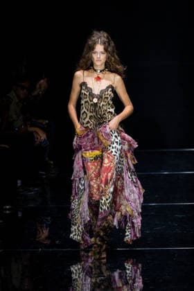 Roberto Cavalli fashion show during the Milan Fashion Week - Womenswear Spring Summer 2027 in Milan, Italy, on 24 September 2026. A model walks the runway at Roberto Cavalli fashion show during the Milan Fashion Week - Womenswear Spring Summer 2027 in Milan, Italy, on 24 September 2026., Credit:Stefano Costantino TTL Stefano Costantino Avalon Italy, Milan  Copyright: xStefanoxCostantinoxTTLx xStefanoxCostantinox xAvalonx 1137944218