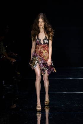 Roberto Cavalli fashion show during the Milan Fashion Week - Womenswear Spring Summer 2027 in Milan, Italy, on 24 September 2026. A model walks the runway at Roberto Cavalli fashion show during the Milan Fashion Week - Womenswear Spring Summer 2027 in Milan, Italy, on 24 September 2026., Credit:Stefano Costantino TTL Stefano Costantino Avalon Italy, Milan  Copyright: xStefanoxCostantinoxTTLx xStefanoxCostantinox xAvalonx 1137944254