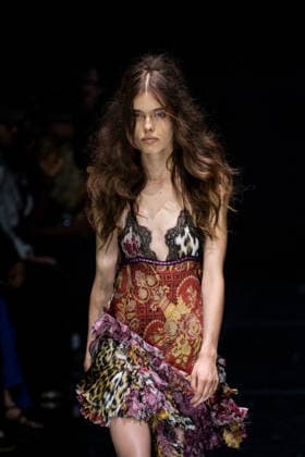 Roberto Cavalli fashion show during the Milan Fashion Week - Womenswear Spring Summer 2027 in Milan, Italy, on 24 September 2026. A model walks the runway at Roberto Cavalli fashion show during the Milan Fashion Week - Womenswear Spring Summer 2027 in Milan, Italy, on 24 September 2026., Credit:Stefano Costantino TTL Stefano Costantino Avalon Italy, Milan  Copyright: xStefanoxCostantinoxTTLx xStefanoxCostantinox xAvalonx 1137944259