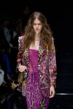 Roberto Cavalli fashion show during the Milan Fashion Week - Womenswear Spring Summer 2027 in Milan, Italy, on 24 September 2026. A model walks the runway at Roberto Cavalli fashion show during the Milan Fashion Week - Womenswear Spring Summer 2027 in Milan, Italy, on 24 September 2026., Credit:Stefano Costantino TTL Stefano Costantino Avalon Italy, Milan  Copyright: xStefanoxCostantinoxTTLx xStefanoxCostantinox xAvalonx 1137944278