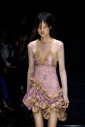 Roberto Cavalli fashion show during the Milan Fashion Week - Womenswear Spring Summer 2027 in Milan, Italy, on 24 September 2026. A model walks the runway at Roberto Cavalli fashion show during the Milan Fashion Week - Womenswear Spring Summer 2027 in Milan, Italy, on 24 September 2026., Credit:Stefano Costantino TTL Stefano Costantino Avalon Italy, Milan  Copyright: xStefanoxCostantinoxTTLx xStefanoxCostantinox xAvalonx 1137944338