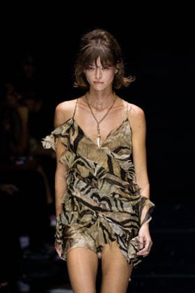 Roberto Cavalli fashion show during the Milan Fashion Week - Womenswear Spring Summer 2027 in Milan, Italy, on 24 September 2026. A model walks the runway at Roberto Cavalli fashion show during the Milan Fashion Week - Womenswear Spring Summer 2027 in Milan, Italy, on 24 September 2026., Credit:Stefano Costantino TTL Stefano Costantino Avalon Italy, Milan  Copyright: xStefanoxCostantinoxTTLx xStefanoxCostantinox xAvalonx 1137944362