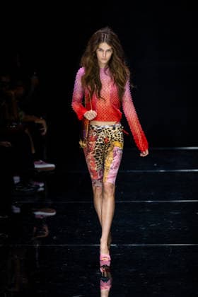 Roberto Cavalli fashion show during the Milan Fashion Week - Womenswear Spring Summer 2027 in Milan, Italy, on 24 September 2026. A model walks the runway at Roberto Cavalli fashion show during the Milan Fashion Week - Womenswear Spring Summer 2027 in Milan, Italy, on 24 September 2026., Credit:Stefano Costantino TTL Stefano Costantino Avalon Italy, Milan  Copyright: xStefanoxCostantinoxTTLx xStefanoxCostantinox xAvalonx 1137944375