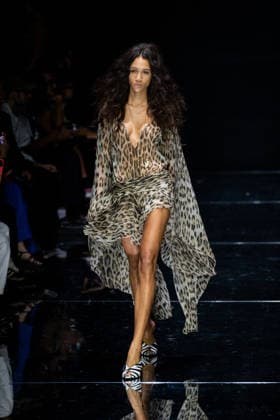 Roberto Cavalli fashion show during the Milan Fashion Week - Womenswear Spring Summer 2027 in Milan, Italy, on 24 September 2026. A model walks the runway at Roberto Cavalli fashion show during the Milan Fashion Week - Womenswear Spring Summer 2027 in Milan, Italy, on 24 September 2026., Credit:Stefano Costantino TTL Stefano Costantino Avalon Italy, Milan  Copyright: xStefanoxCostantinoxTTLx xStefanoxCostantinox xAvalonx 1137944393