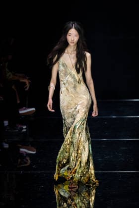 Roberto Cavalli fashion show during the Milan Fashion Week - Womenswear Spring Summer 2027 in Milan, Italy, on 24 September 2026. A model walks the runway at Roberto Cavalli fashion show during the Milan Fashion Week - Womenswear Spring Summer 2027 in Milan, Italy, on 24 September 2026., Credit:Stefano Costantino TTL Stefano Costantino Avalon Italy, Milan  Copyright: xStefanoxCostantinoxTTLx xStefanoxCostantinox xAvalonx 1137944403
