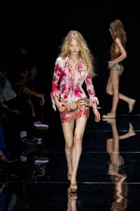 Roberto Cavalli fashion show during the Milan Fashion Week - Womenswear Spring Summer 2027 in Milan, Italy, on 24 September 2026. A model walks the runway at Roberto Cavalli fashion show during the Milan Fashion Week - Womenswear Spring Summer 2027 in Milan, Italy, on 24 September 2026., Credit:Stefano Costantino TTL Stefano Costantino Avalon Italy, Milan  Copyright: xStefanoxCostantinoxTTLx xStefanoxCostantinox xAvalonx 1137944428