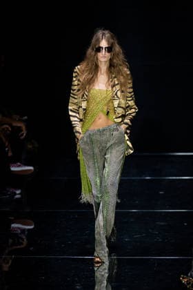 Roberto Cavalli fashion show during the Milan Fashion Week - Womenswear Spring Summer 2027 in Milan, Italy, on 24 September 2026. A model walks the runway at Roberto Cavalli fashion show during the Milan Fashion Week - Womenswear Spring Summer 2027 in Milan, Italy, on 24 September 2026., Credit:Stefano Costantino TTL Stefano Costantino Avalon Italy, Milan  Copyright: xStefanoxCostantinoxTTLx xStefanoxCostantinox xAvalonx 1137944461