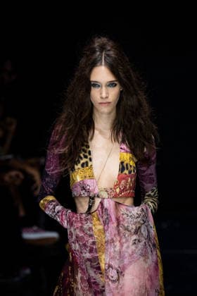 Roberto Cavalli fashion show during the Milan Fashion Week - Womenswear Spring Summer 2027 in Milan, Italy, on 24 September 2026. A model walks the runway at Roberto Cavalli fashion show during the Milan Fashion Week - Womenswear Spring Summer 2027 in Milan, Italy, on 24 September 2026., Credit:Stefano Costantino TTL Stefano Costantino Avalon Italy, Milan  Copyright: xStefanoxCostantinoxTTLx xStefanoxCostantinox xAvalonx 1137944481