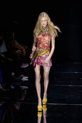 Roberto Cavalli fashion show during the Milan Fashion Week - Womenswear Spring Summer 2027 in Milan, Italy, on 24 September 2026. A model walks the runway at Roberto Cavalli fashion show during the Milan Fashion Week - Womenswear Spring Summer 2027 in Milan, Italy, on 24 September 2026., Credit:Stefano Costantino TTL Stefano Costantino Avalon Italy, Milan  Copyright: xStefanoxCostantinoxTTLx xStefanoxCostantinox xAvalonx 1137944485