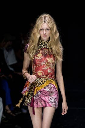 Roberto Cavalli fashion show during the Milan Fashion Week - Womenswear Spring Summer 2027 in Milan, Italy, on 24 September 2026. A model walks the runway at Roberto Cavalli fashion show during the Milan Fashion Week - Womenswear Spring Summer 2027 in Milan, Italy, on 24 September 2026., Credit:Stefano Costantino TTL Stefano Costantino Avalon Italy, Milan  Copyright: xStefanoxCostantinoxTTLx xStefanoxCostantinox xAvalonx 1137944491