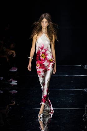 Roberto Cavalli fashion show during the Milan Fashion Week - Womenswear Spring Summer 2027 in Milan, Italy, on 24 September 2026. A model walks the runway at Roberto Cavalli fashion show during the Milan Fashion Week - Womenswear Spring Summer 2027 in Milan, Italy, on 24 September 2026., Credit:Stefano Costantino TTL Stefano Costantino Avalon Italy, Milan  Copyright: xStefanoxCostantinoxTTLx xStefanoxCostantinox xAvalonx 1137944503