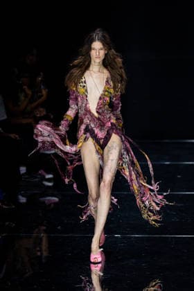 Roberto Cavalli fashion show during the Milan Fashion Week - Womenswear Spring Summer 2027 in Milan, Italy, on 24 September 2026. A model walks the runway at Roberto Cavalli fashion show during the Milan Fashion Week - Womenswear Spring Summer 2027 in Milan, Italy, on 24 September 2026., Credit:Stefano Costantino TTL Stefano Costantino Avalon Italy, Milan  Copyright: xStefanoxCostantinoxTTLx xStefanoxCostantinox xAvalonx 1137944509